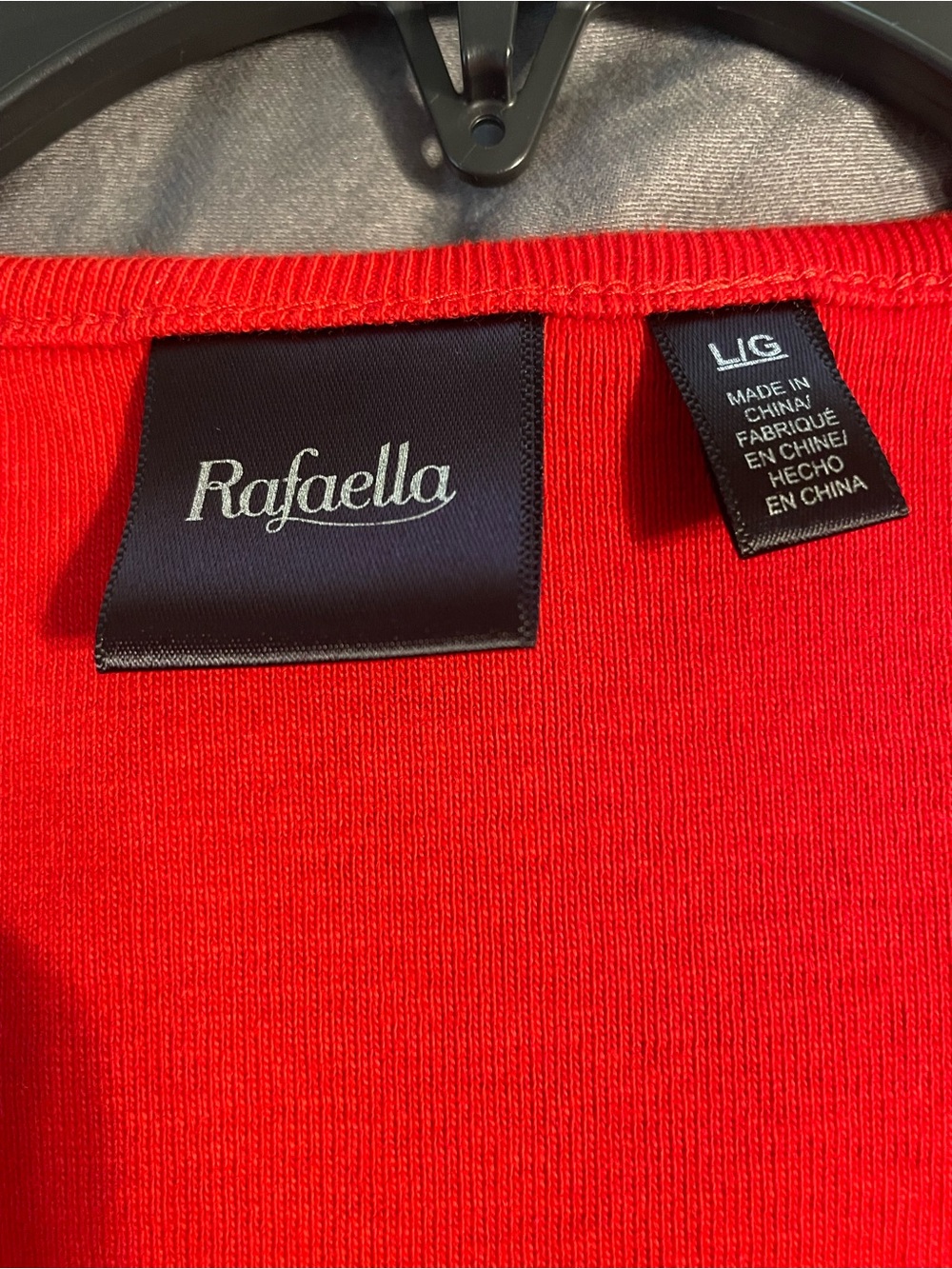 Rafaella Red Short-Sleeve Scoop Neck Tee with Grommet Detail - 0462 - Picture 4 of 5
